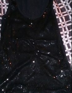 sparkling sequined tank womans size. M